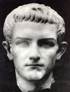 Marble Roman sculpture, thought to be the head of Caligula