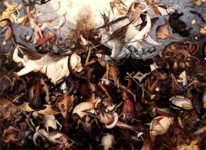 The Fall of the Rebel Angels, famous painting by Pieter Bruegel the Elder