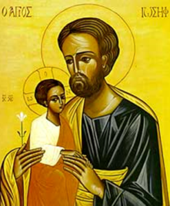 Icon of Joseph and the child Jesus