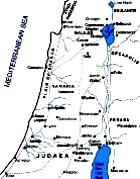 Maps of Galilee, Jerusalem, Samaria and Judaea at the time of Jesus