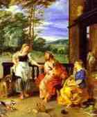 Christ in the house of Martha and Mary, Rubens/Brueghel the Younger