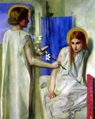 Annunciation, painting by Rossetti