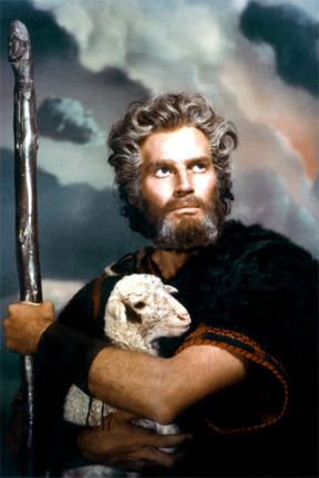 'de tio budorden', Med Charlton Heston som Moses 