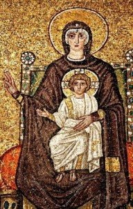 Virgin and Child Jesus, Ravenna, mosaic