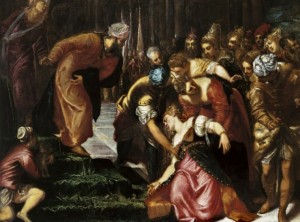 'Esther before Ahasuerus', Tintoretto, 1546-7