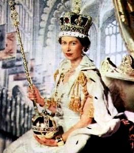Photograph of Queen Elizabeth II on her coronation day