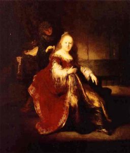 'Esther Preparing to Intercede with Assuerus', Rembrandt, 1633