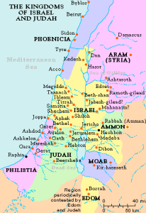 BIBLE WOMEN: JEZEBEL: MAP OF TWO KINGDOMS,ISRAEL AND JUDAH