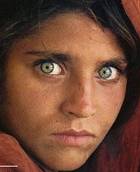 Young woman with green eyes