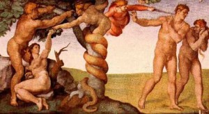 The Fall from Grace and Expulsion from Paradise, Michelangelo, Sistine Chapel