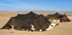 Tents belonging to nomads in the Middle East