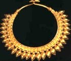 Gold necklace excavated from an ancient Near Eastern tomb