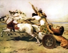 Assyrian chariot used for lion hunting