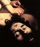 David slays Goliath, painting by Caravaggio