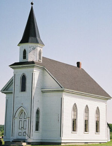White church with steeple