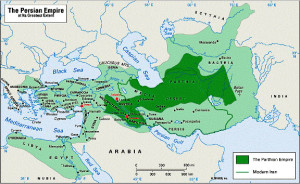 Map of the Persian Empire at its greatest extent