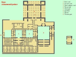 Floor plan of the palace at Susa