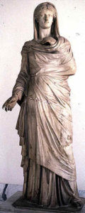 MARY MAGDALENE: BIBLE WOMEN: Marbel statue showing the ideal of a Roman matron