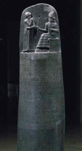 BIBLE WOMEN: RACHEL: Stele of Hammurabi. Steles like this were placed in a public place so that anyone could have access to the laws