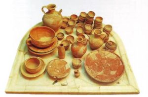 Ancient set of pottery excavated in Israel