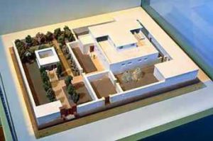 Reconstruction of an ancient Egyptian villa; Potiphar's wife may have lived in a similar house
