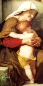 Naomi with her grandson Obed, detail from a painting by Levy