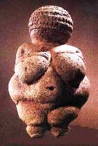 Ancient statue of a woman, called the Venus of Willendorf