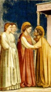 Mary visits her cousin Elizabeth, Giotto, Padua