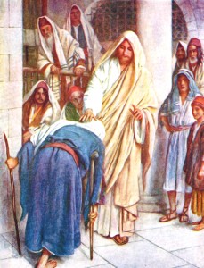 Jesus and the Crippled Woman, Harold Copping