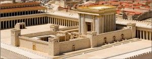 Reconstruction of the Temple rebuilt by King Herod the Great; the Temple was still being rebuilt at the time of Christ