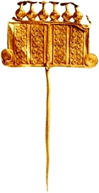 Gold pin with filigree work, from 'Priam's Treasure', Troy