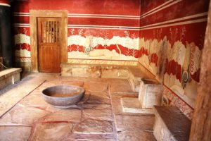 Throne Room of the palace at Knossos, Crete