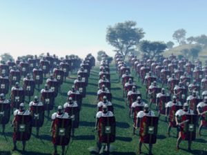 Roman troops in formation