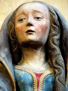 Medieval carving of Mary Magdalene
