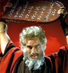 Moses smashes the Tablets of the Law, from the movie 'The Ten Commandments'