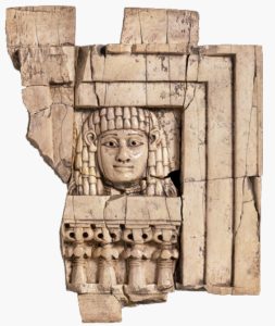 The 'Woman at the Window', ancient ivory plaque excavated at the city of Nimrud