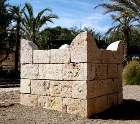 Reconstructed sacrificial altar, from ancient Israel