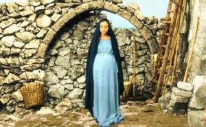 The pregnant Mary of Nazareth in Pasolini's 'Gospel According to St Matthew'