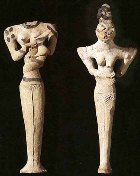 Figurines excavated at Ur, original home of Abraham and Sarah; the terephim may have looked something like this