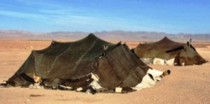 Nomadic tents similar to the ones Rachel's tribe would have used