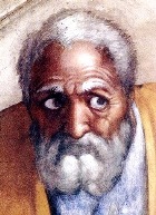 The face of Jacob, from Michelangelo's painting on the ceiling of the Sistine Chapel