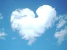 Heart-shaped cloud in the sky