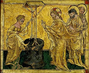 Jesus and the Samaritan Woman at the Well, German, 1420