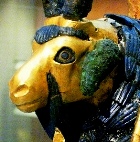 Golden ram excavated by Leonard Woolley in the 'Great Death Pit' at Ur, original home of Abraham