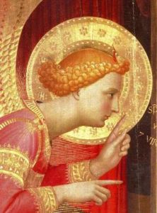 Annunciation, Fra Angelico, detail of the angelAnnunciation, Fra Angelico, detail of the angel