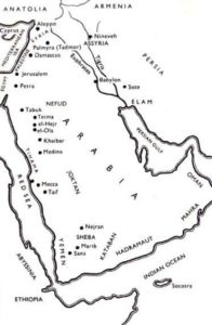 Map of Sheba and Israel