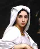 Tamar and Judah: Young woman in white