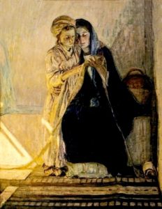The boy Jesus taught the Scriptures by his mother Mary, Henry Ossawa Tanner