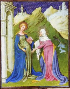 Visitation of Mary to her cousin Elizabeth, Duc de Berry painting