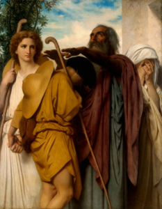 The departure of Tobit with Raphae